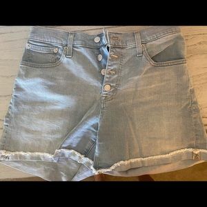 Light Jean High-Rise Jean Shorts